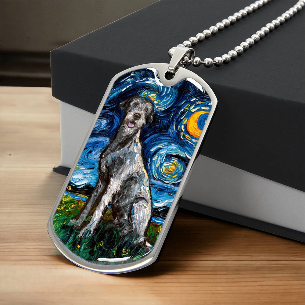 Irish Wolfhound Dog Tag Necklace