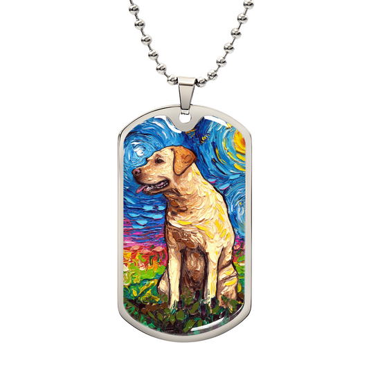 Yellow Labrador Dog Tag Necklace