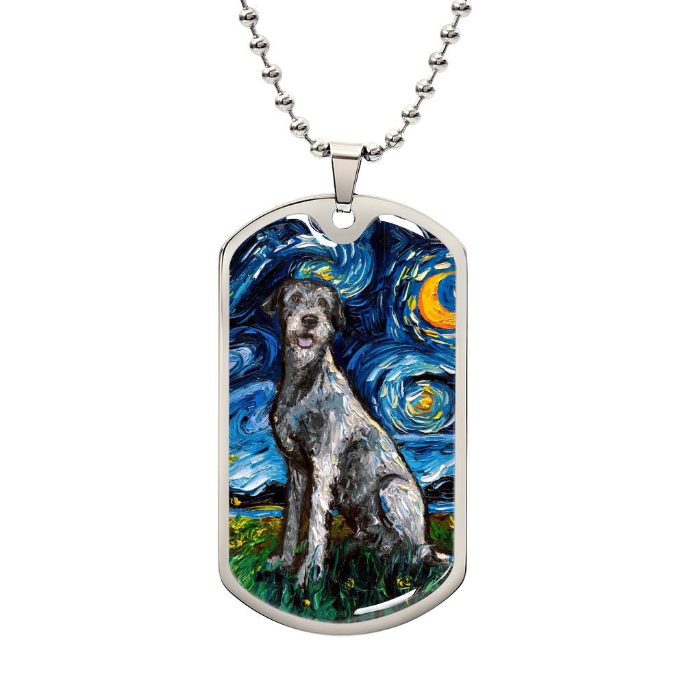 Irish Wolfhound Dog Tag Necklace
