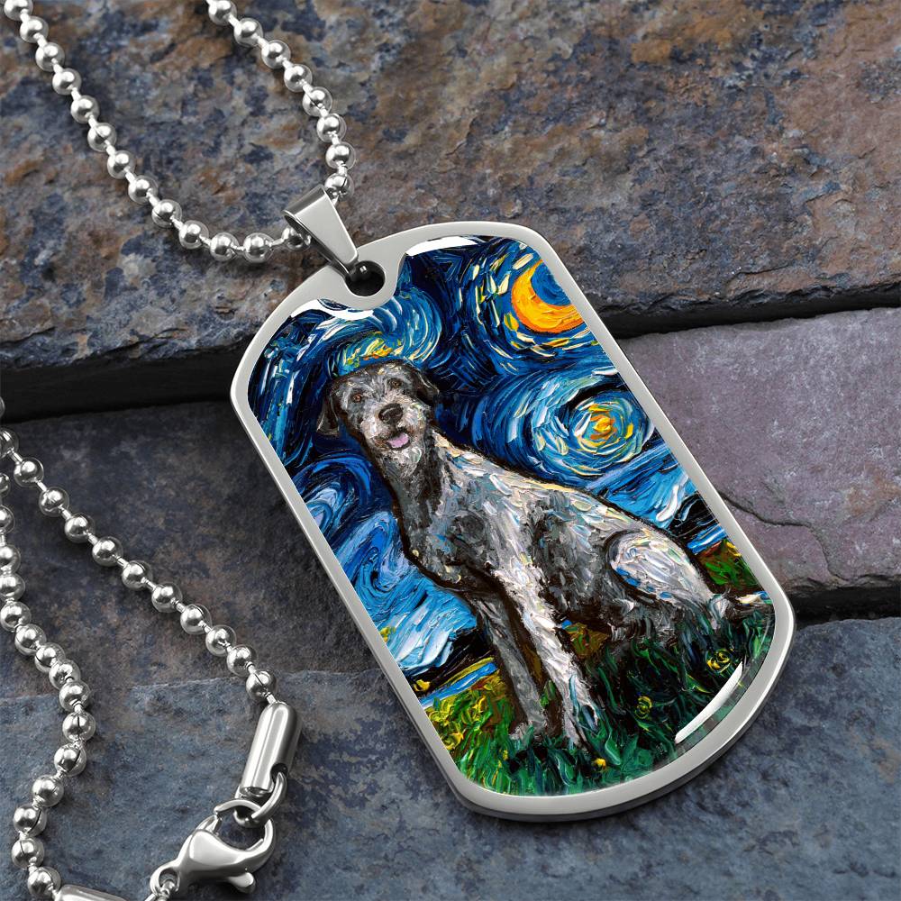 Irish Wolfhound Dog Tag Necklace