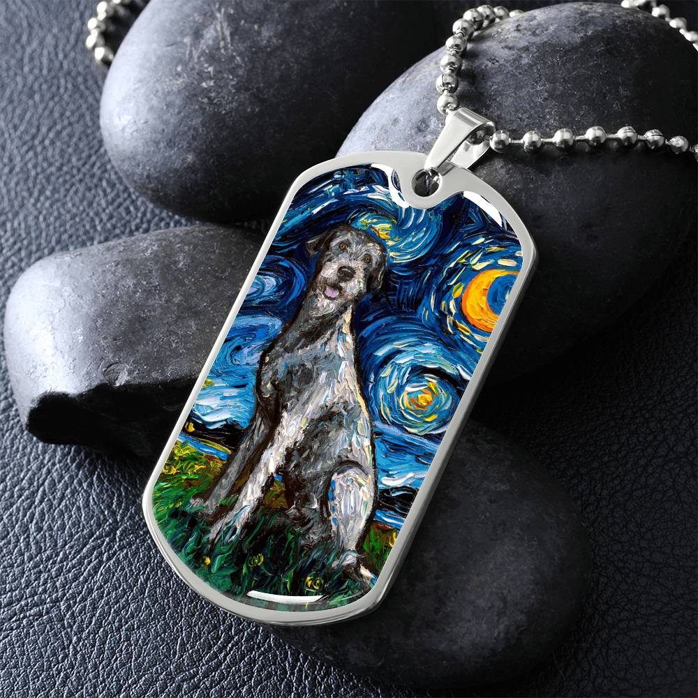 Irish Wolfhound Dog Tag Necklace