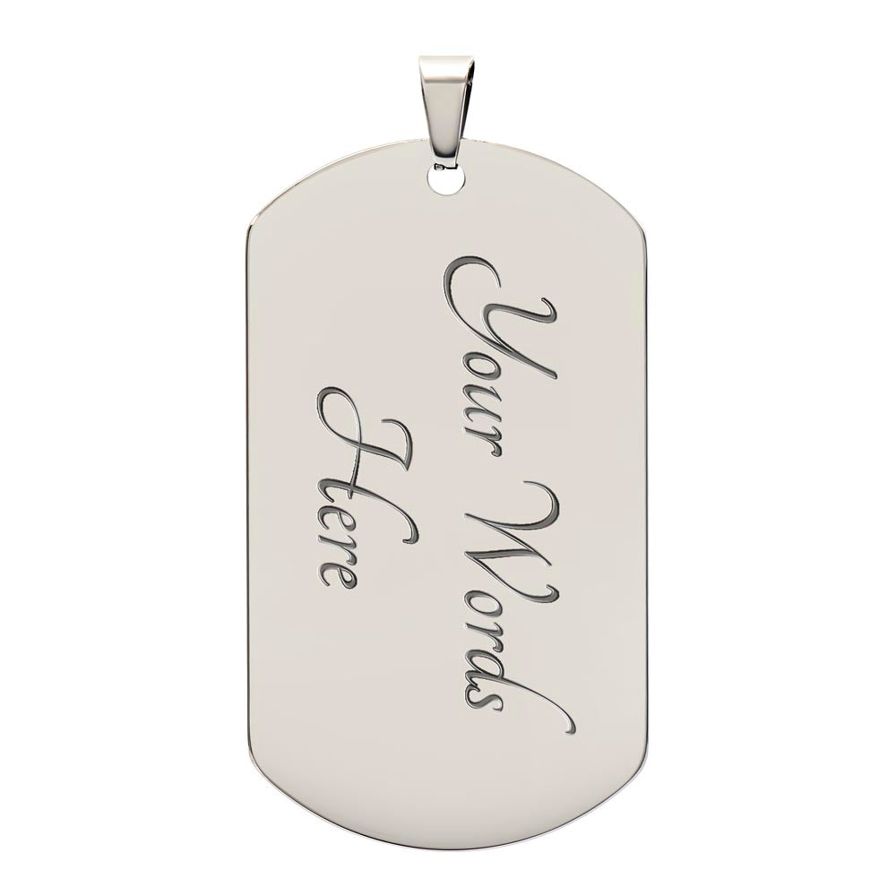 Goldendoodle Starry Night Dog Tag Necklace