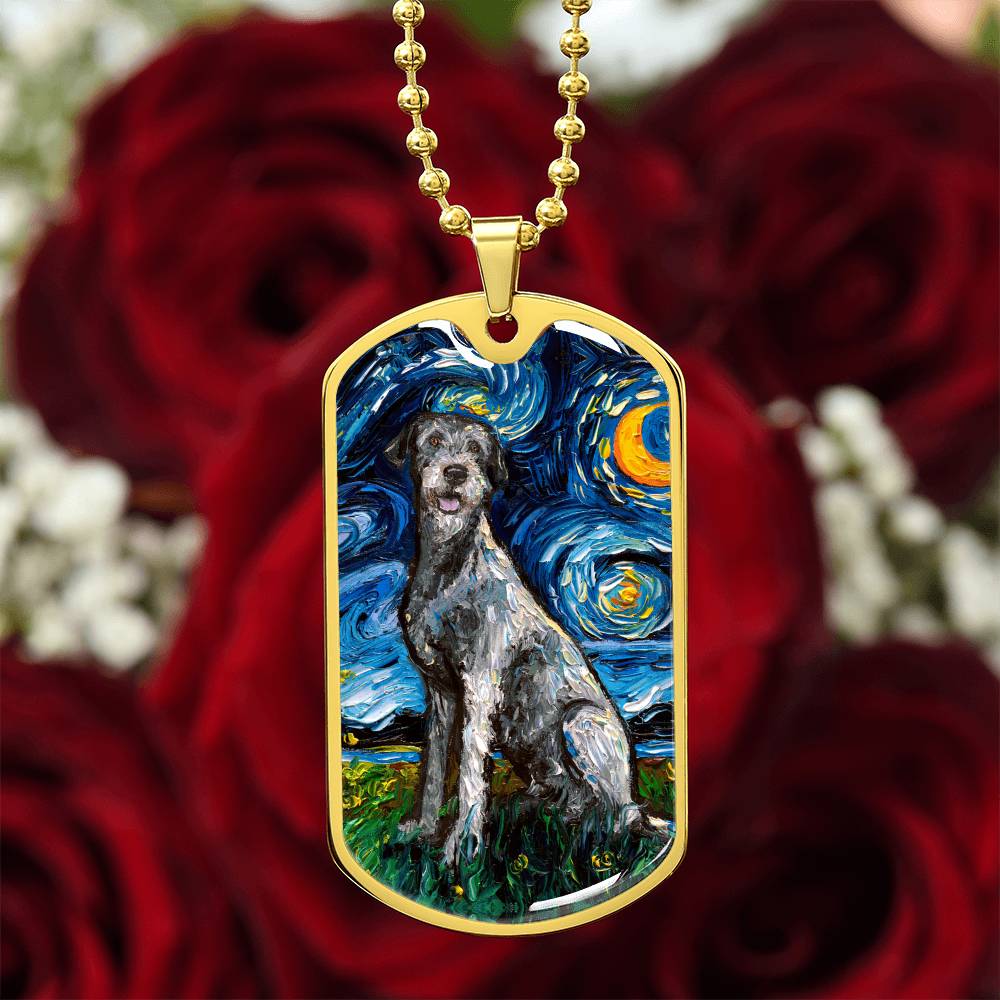 Irish Wolfhound Dog Tag Necklace