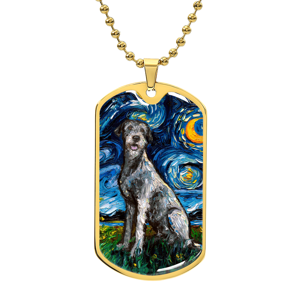 Irish Wolfhound Dog Tag Necklace