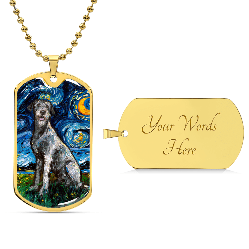 Irish Wolfhound Dog Tag Necklace