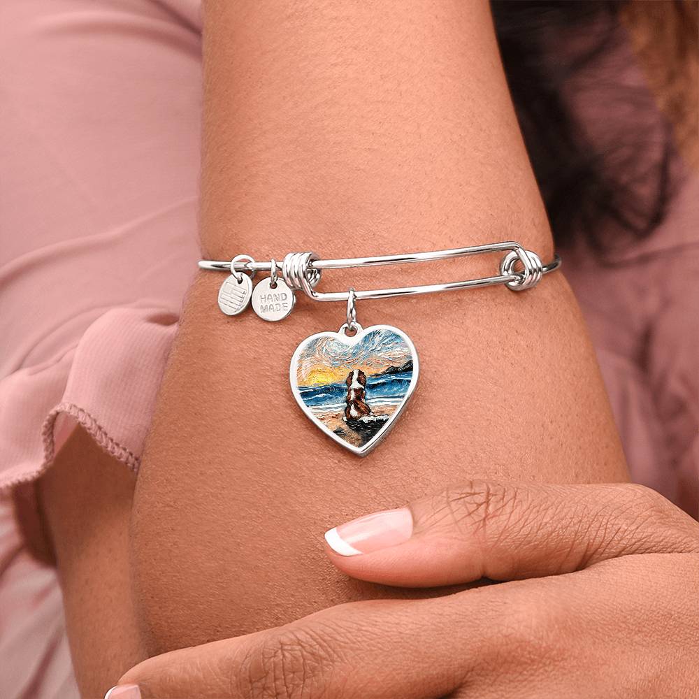 Beach Days -Blenheim Cavalier Heart Bangle Bracelet