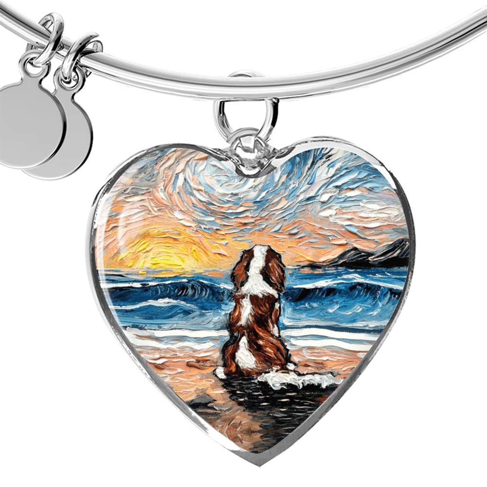 Beach Days -Blenheim Cavalier Heart Bangle Bracelet