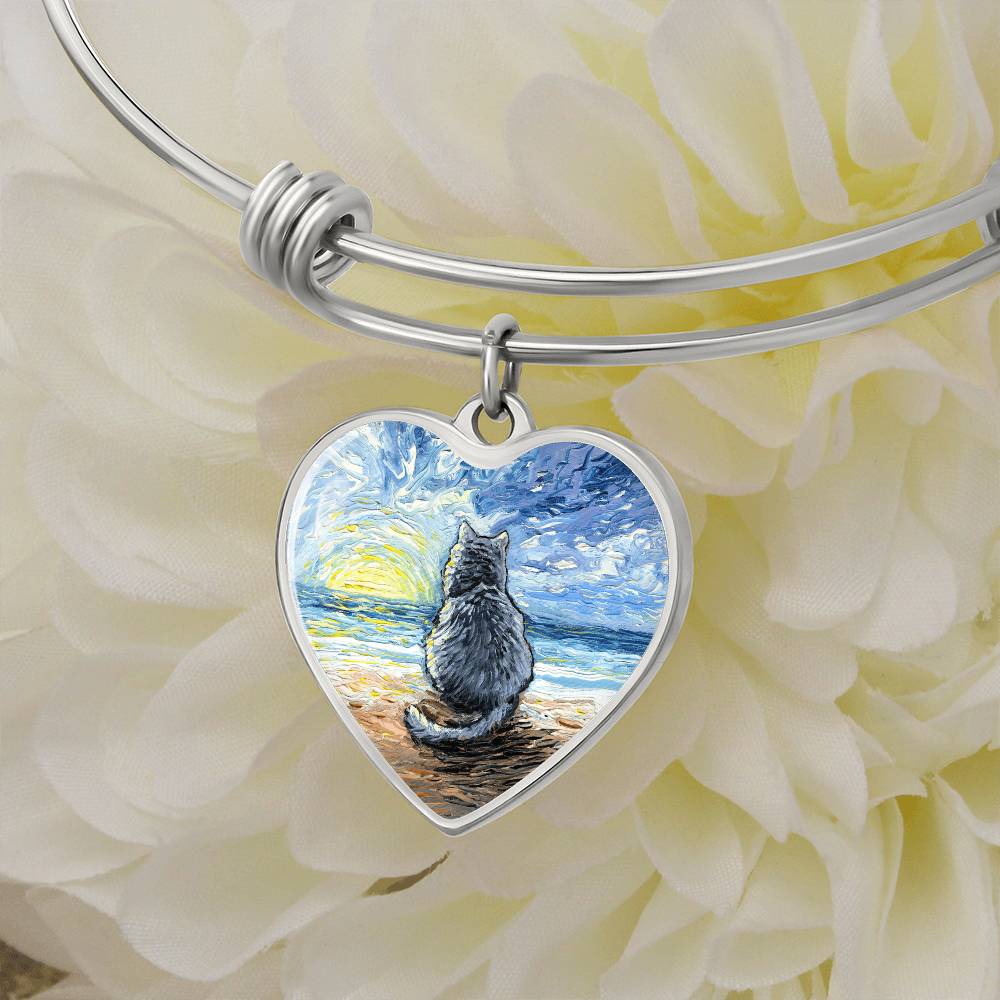 Beach Days - Nebelung Cat Heart Necklace