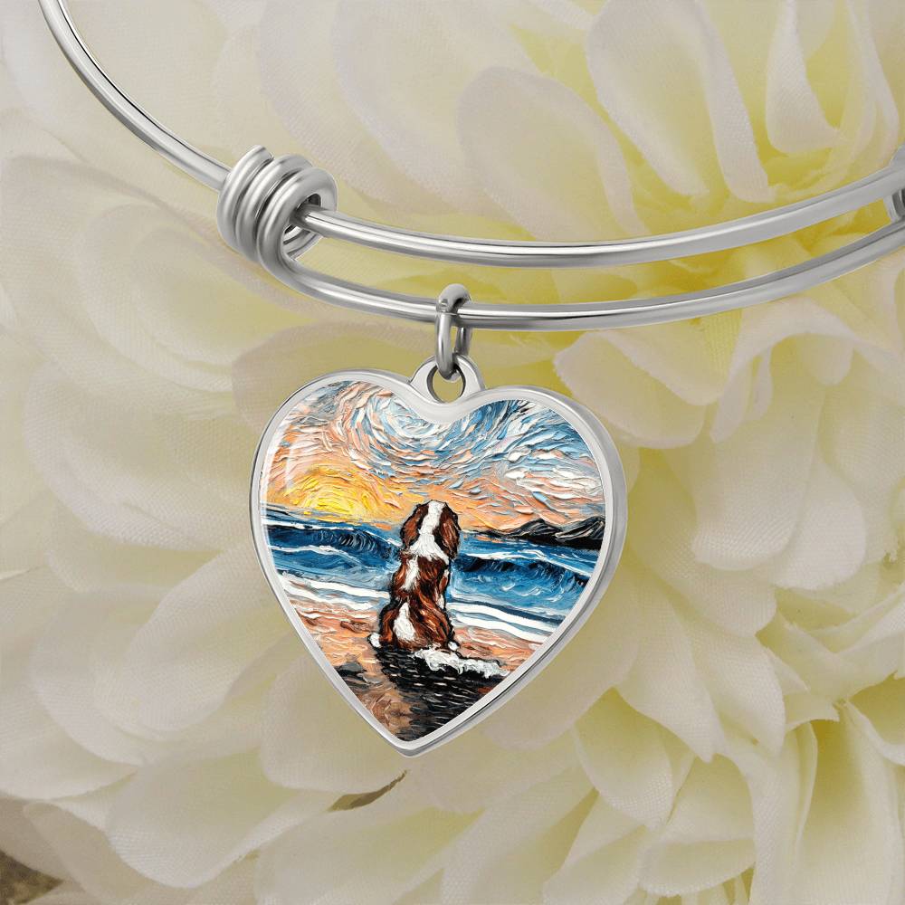 Beach Days -Blenheim Cavalier Heart Bangle Bracelet