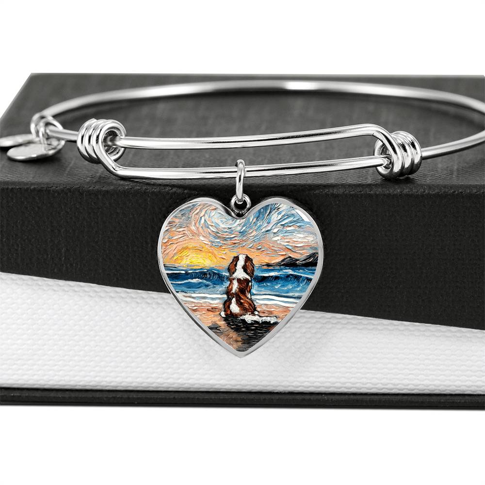 Beach Days -Blenheim Cavalier Heart Bangle Bracelet