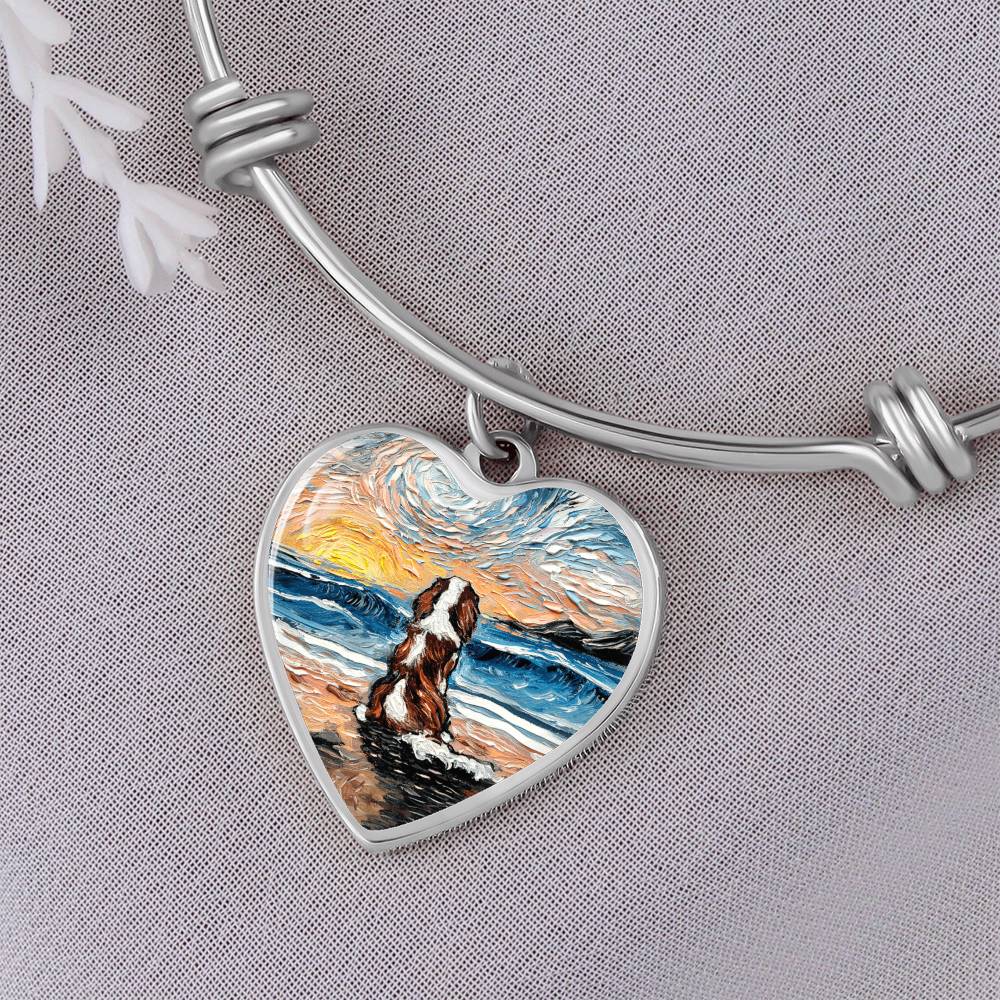 Beach Days -Blenheim Cavalier Heart Bangle Bracelet