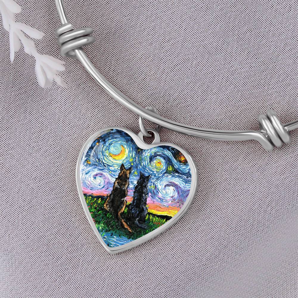 Soulmates Starry Night Heart Necklace