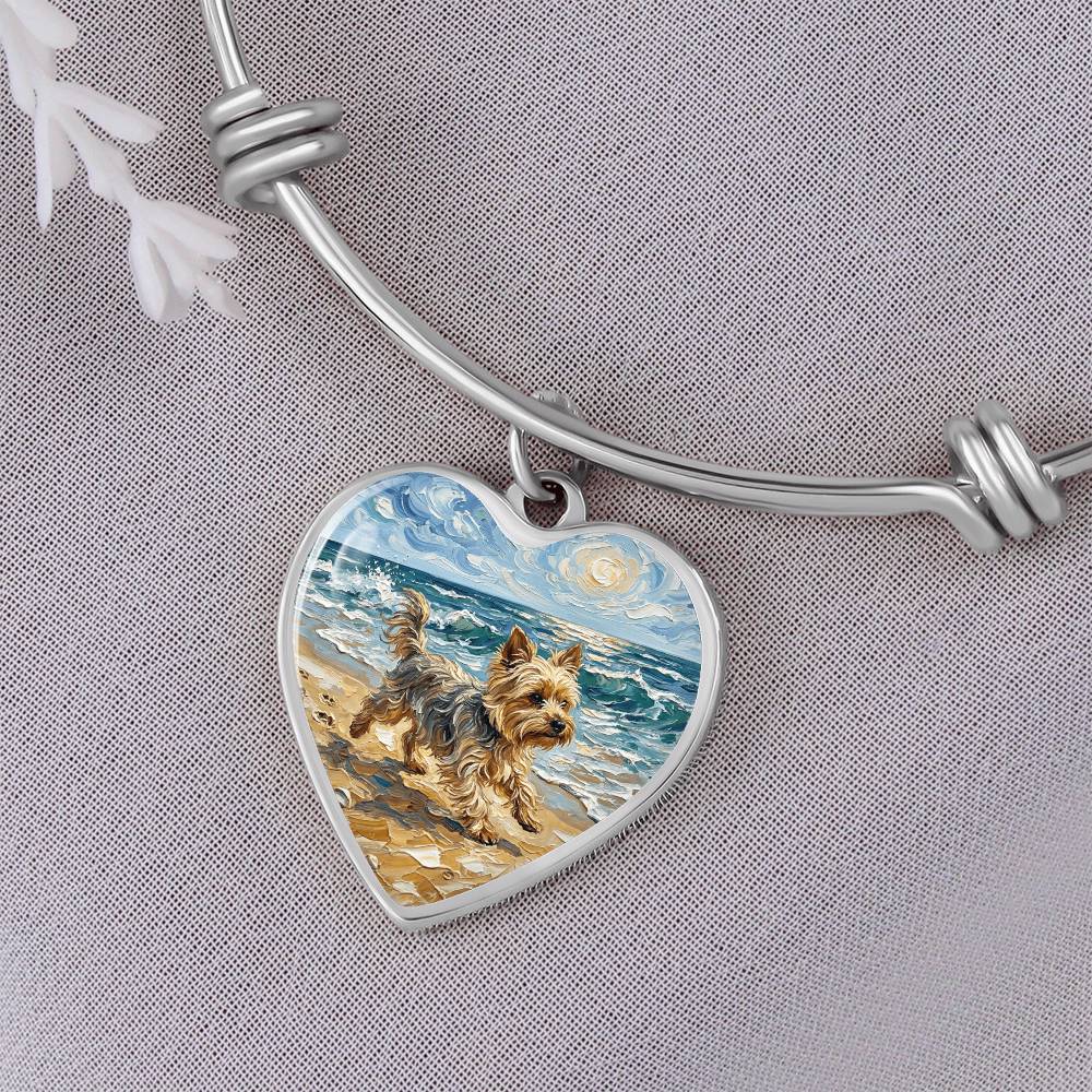 Beach Days - Yorkie Heart Bracelet