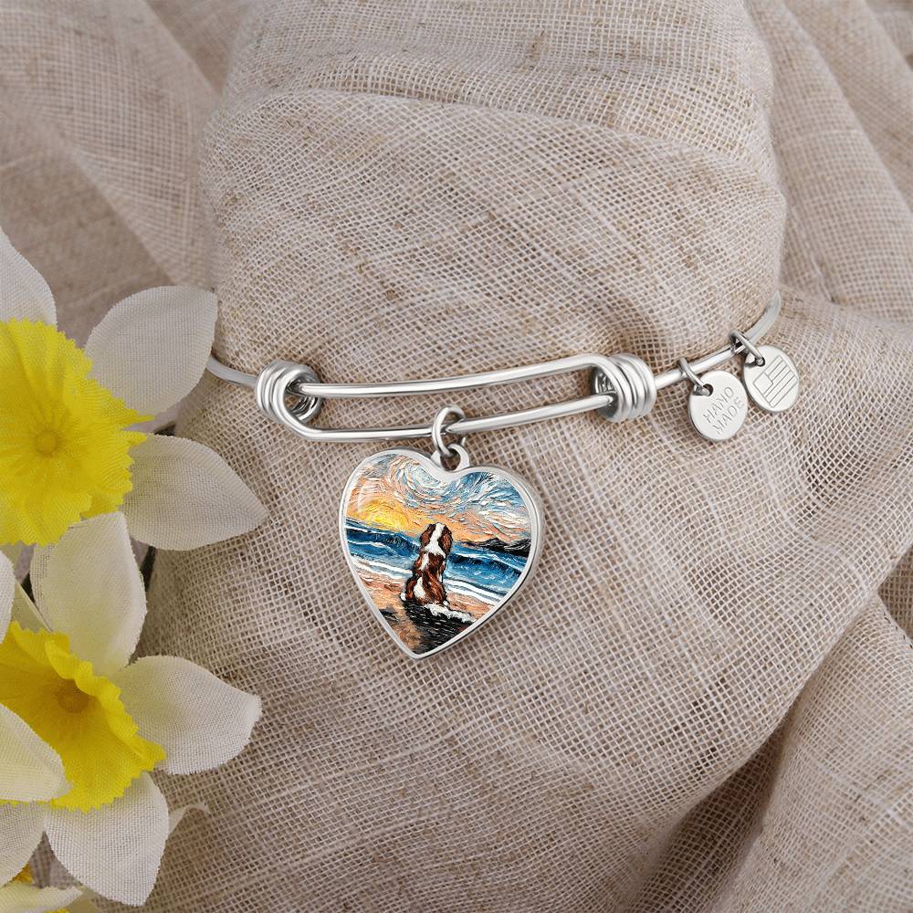 Beach Days -Blenheim Cavalier Heart Bangle Bracelet