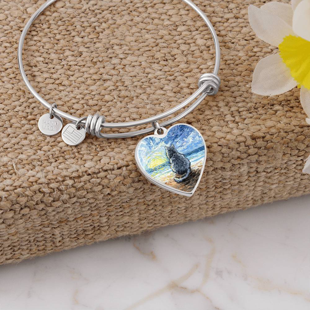 Beach Days - Nebelung Cat Heart Necklace