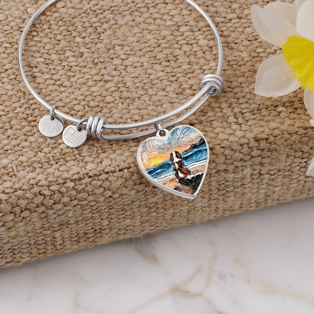 Beach Days -Blenheim Cavalier Heart Bangle Bracelet