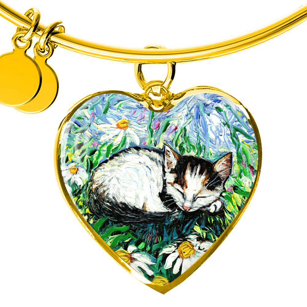 Sweet Dreams Starry Night Heart Bangle Bracelet