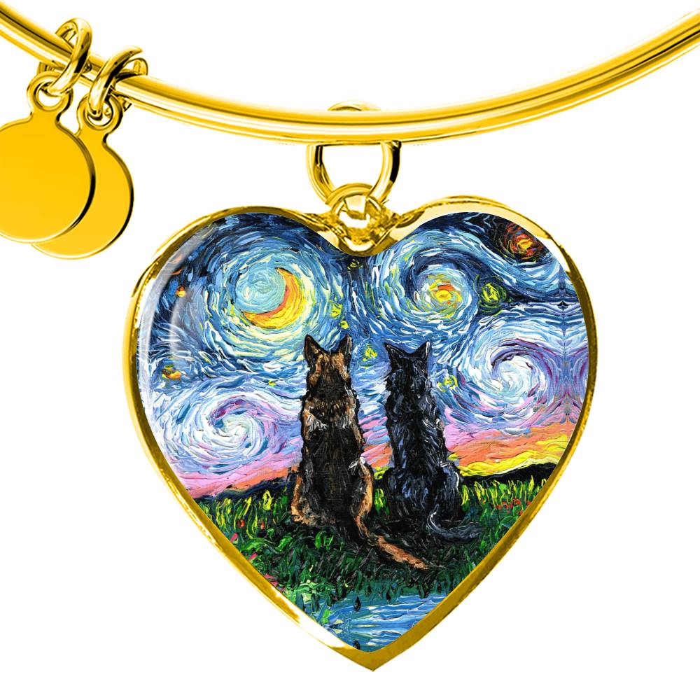 Soulmates Starry Night Heart Necklace