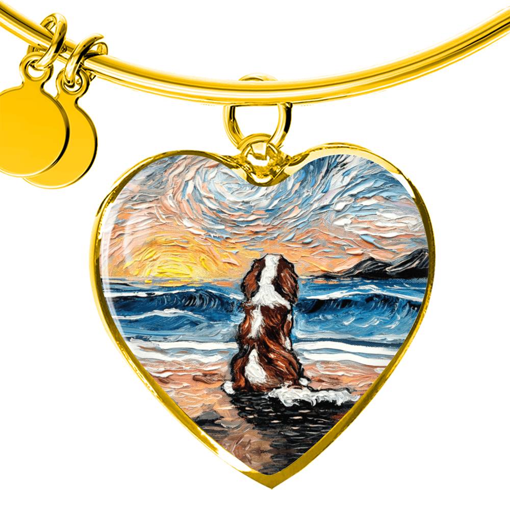 Beach Days -Blenheim Cavalier Heart Bangle Bracelet