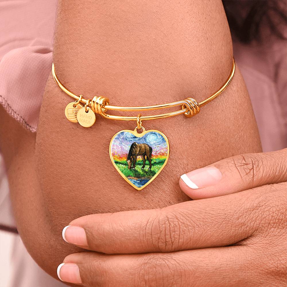 Meadow Starry Night Heart Bangle