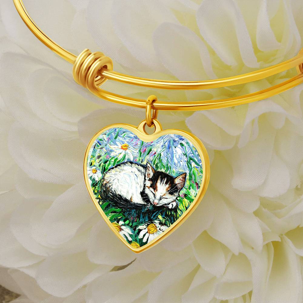 Sweet Dreams Starry Night Heart Bangle Bracelet
