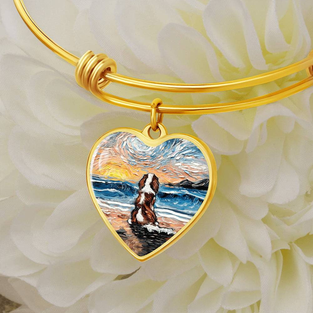 Beach Days -Blenheim Cavalier Heart Bangle Bracelet