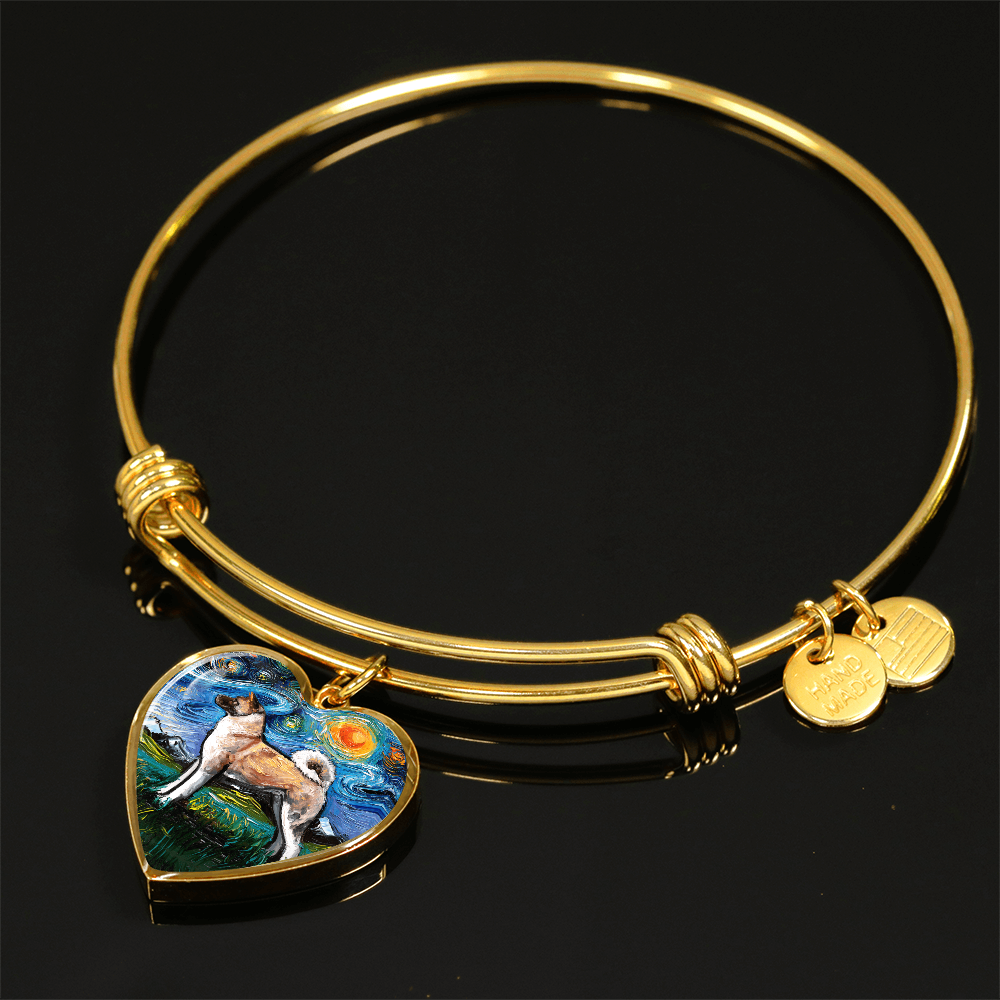 Akita Starry Night Heart Bangle