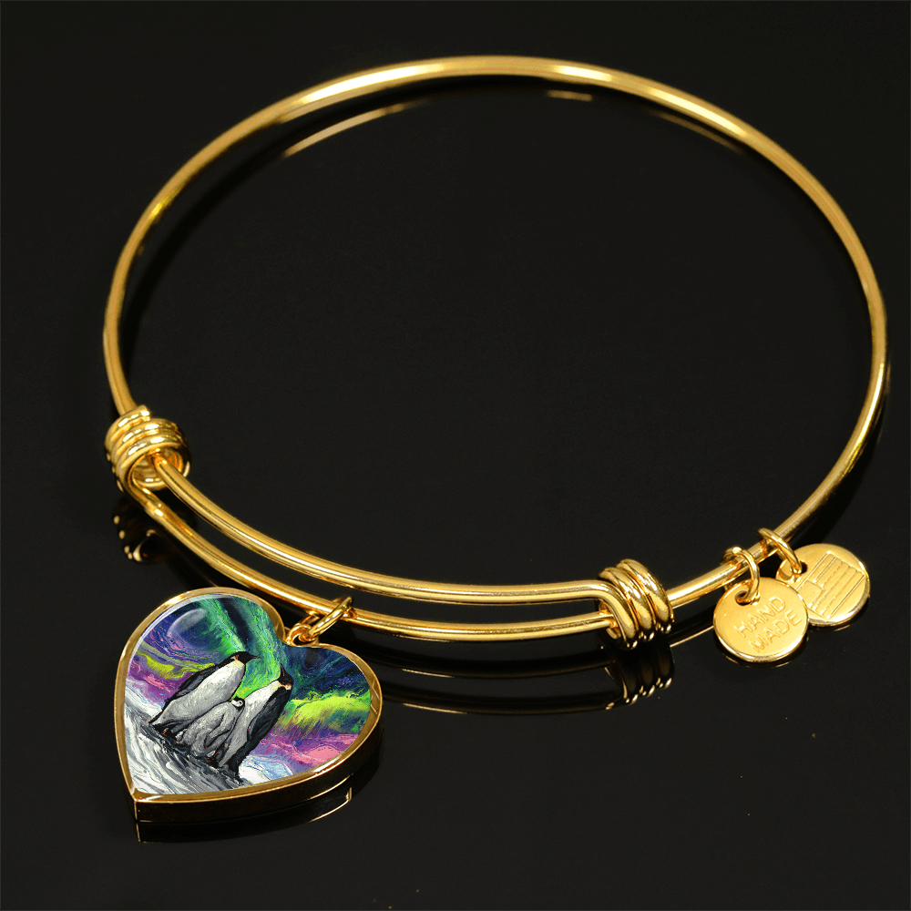Enjoying The Show Penguin Heart Bangle