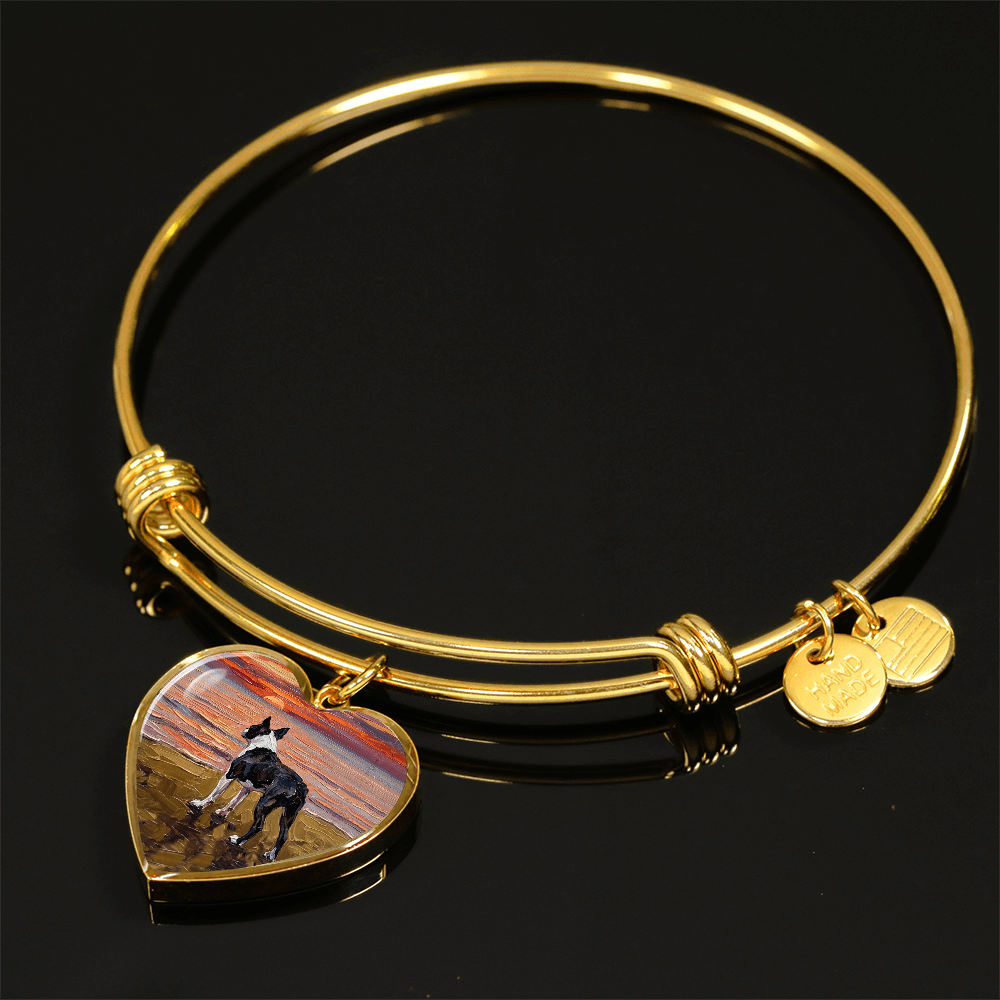 Beach Night - Boston Terrier Heart Bracelet