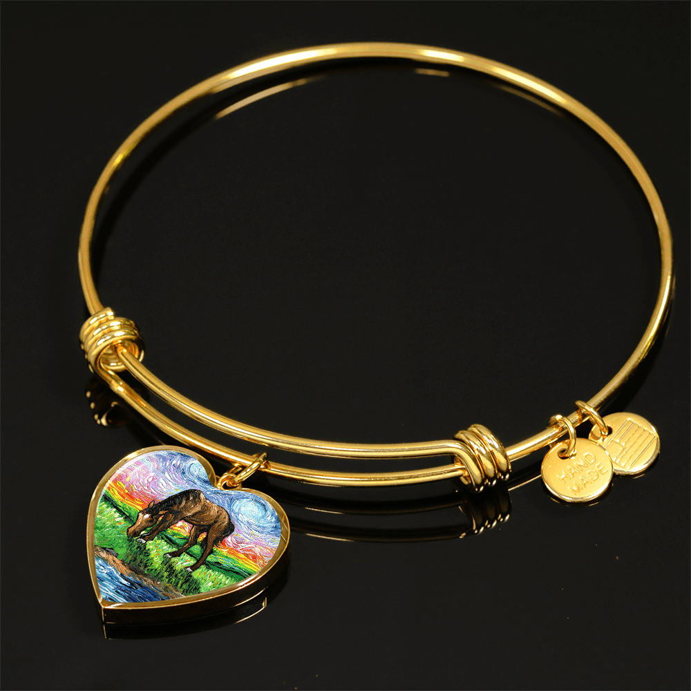 Meadow Starry Night Heart Bangle