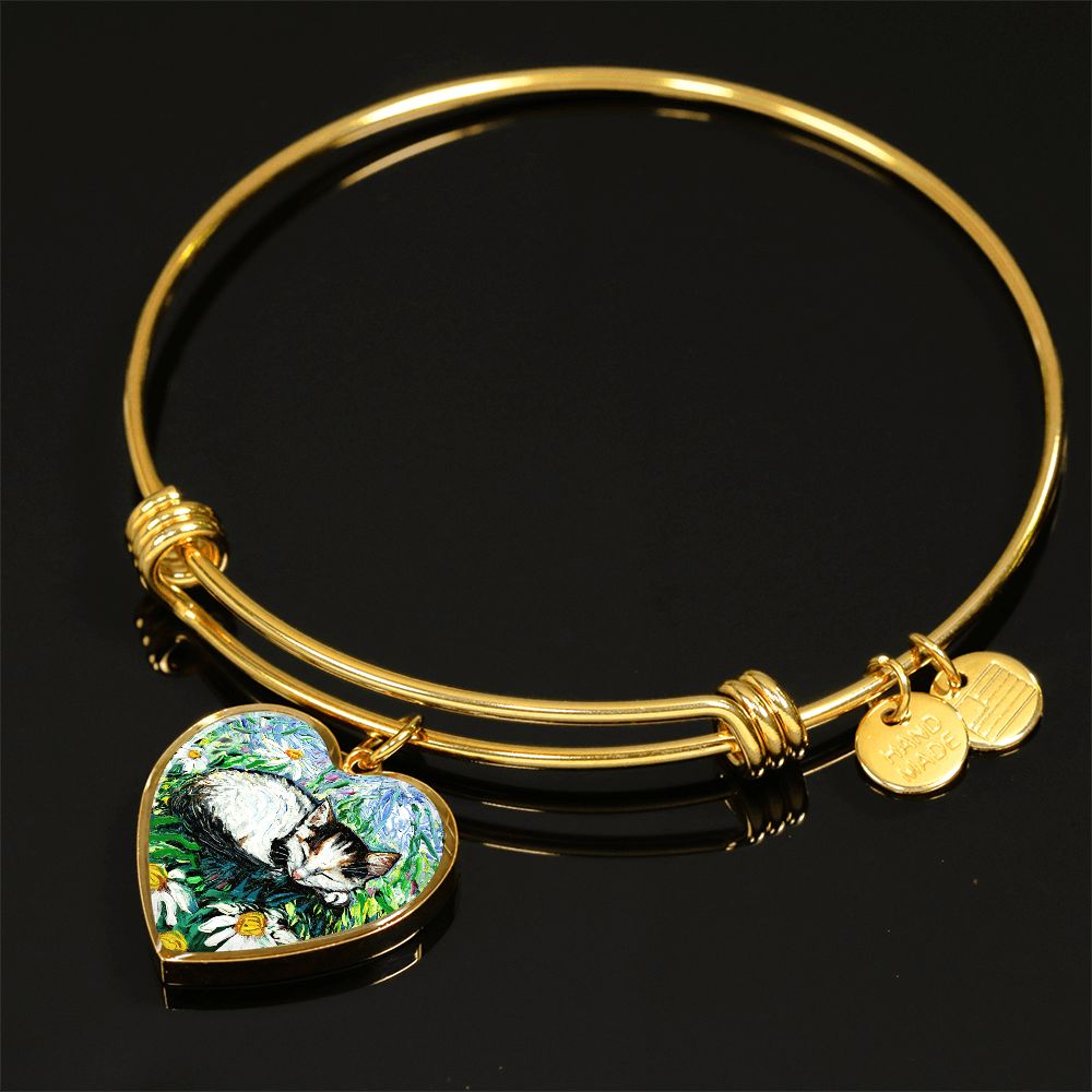 Sweet Dreams Starry Night Heart Bangle Bracelet