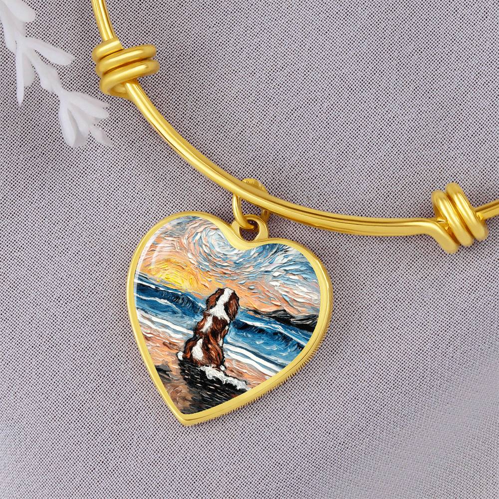 Beach Days -Blenheim Cavalier Heart Bangle Bracelet