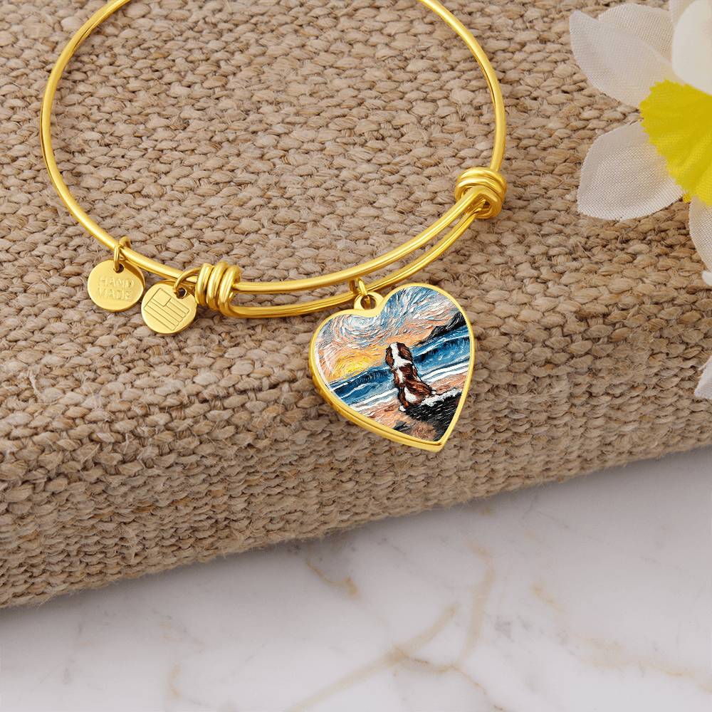 Beach Days -Blenheim Cavalier Heart Bangle Bracelet