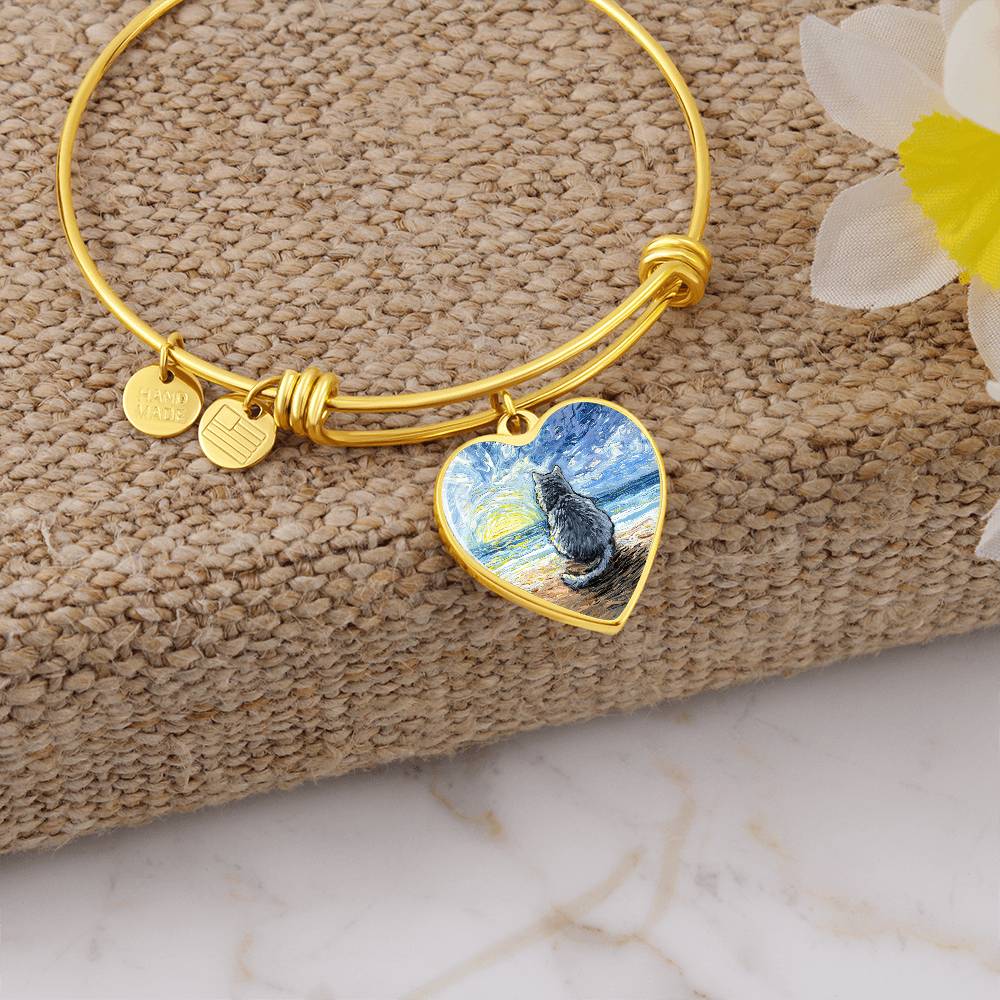 Beach Days - Nebelung Cat Heart Necklace