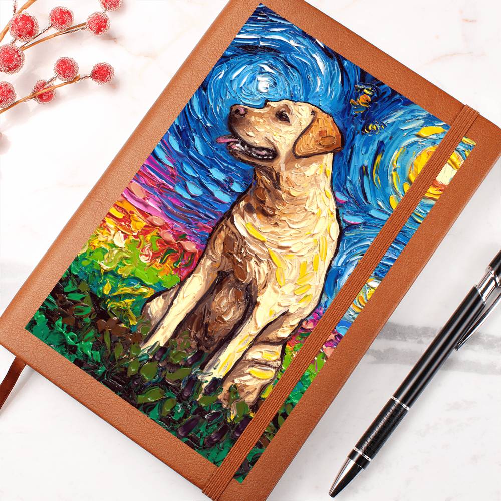 Yellow Labrador Leather Journal