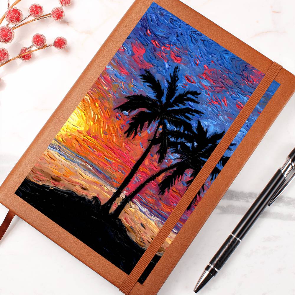 Paradise at Dusk Leather Journal