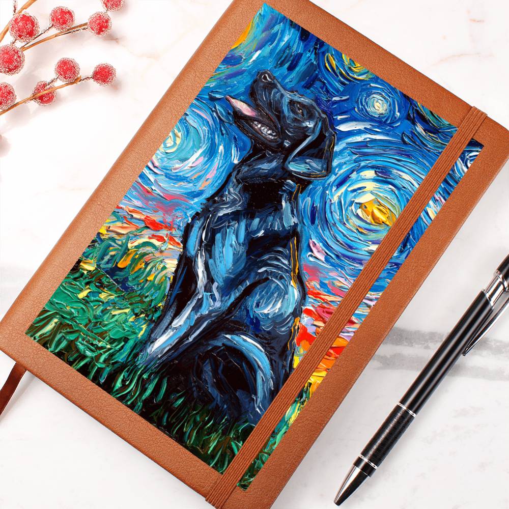 Black Labrador Leather Journal