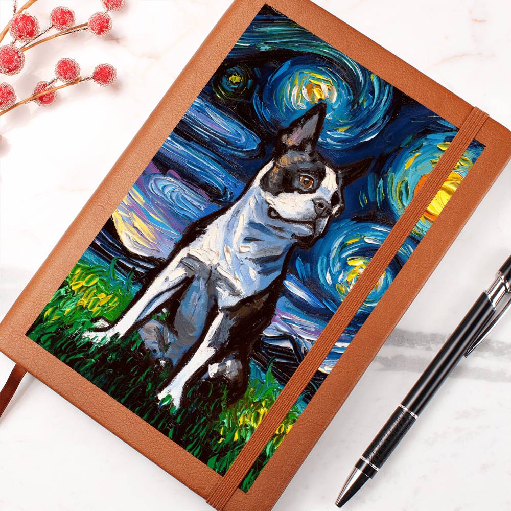 Boston Terrier Leather Journal