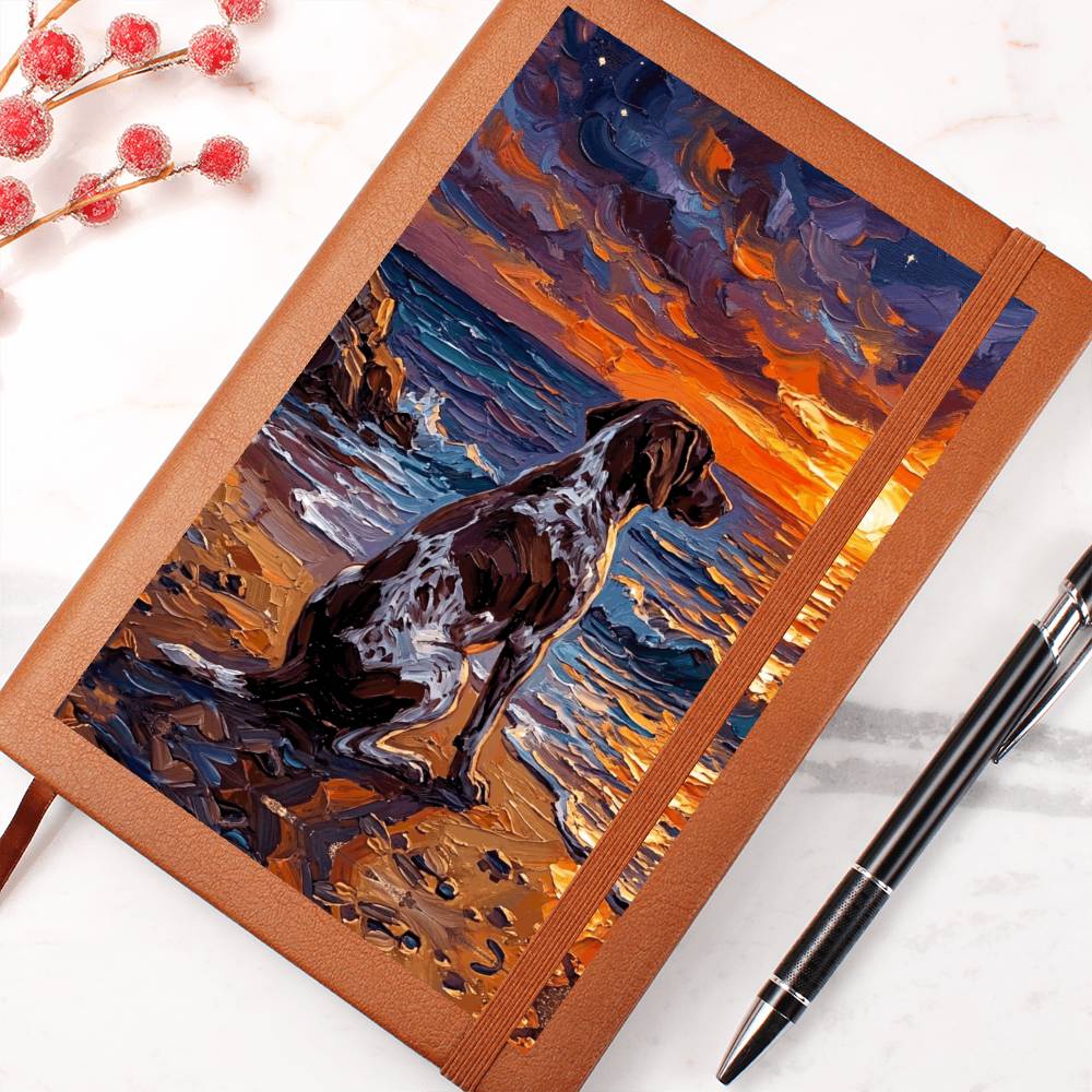 Beach Days - German Pointer Leather Journal