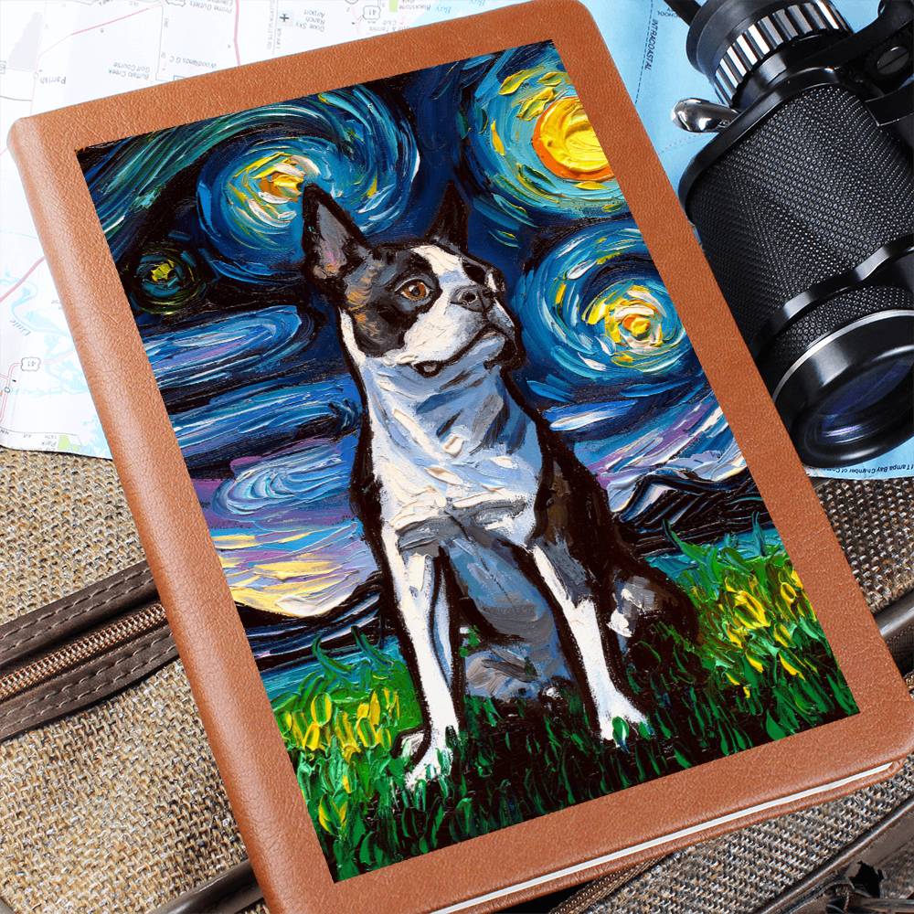 Boston Terrier Leather Journal