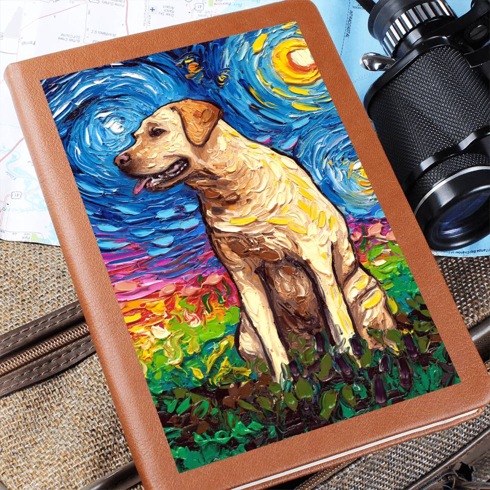 Yellow Labrador Leather Journal