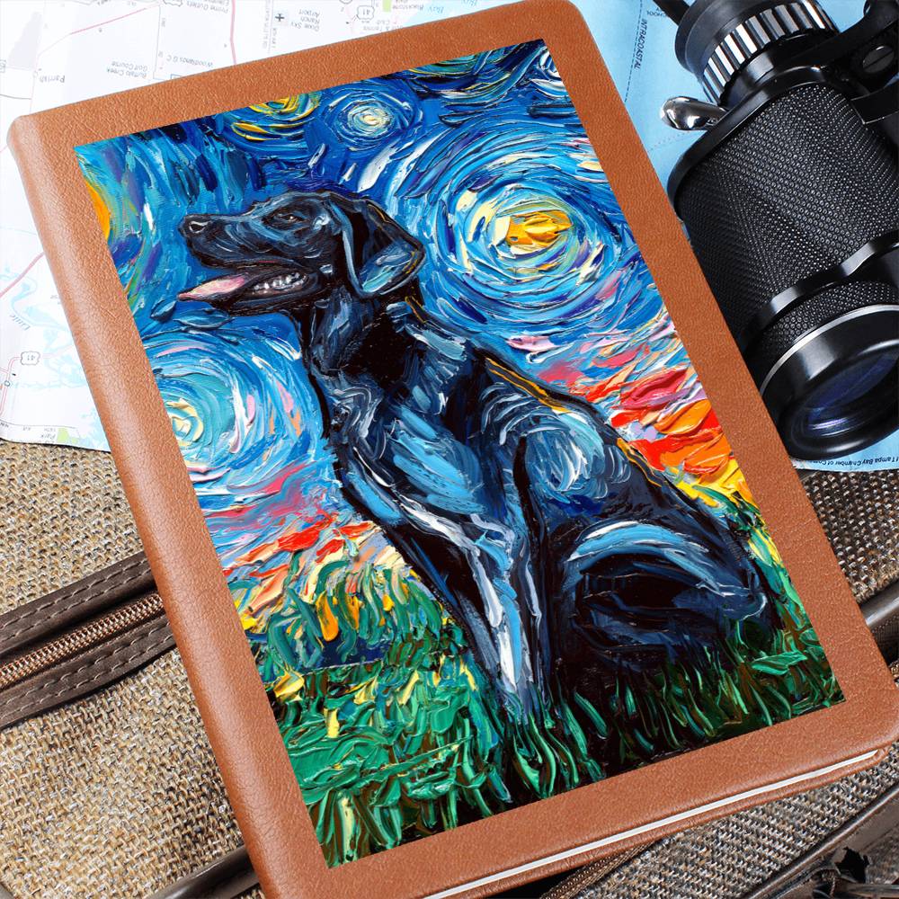 Black Labrador Leather Journal