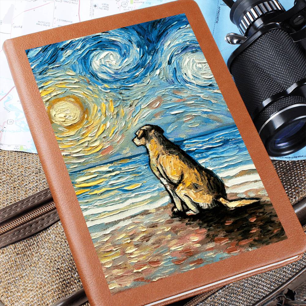 Beach Days - Yellow Labrador Leather Journal