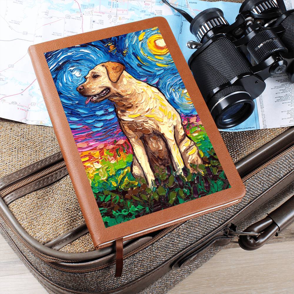 Yellow Labrador Leather Journal
