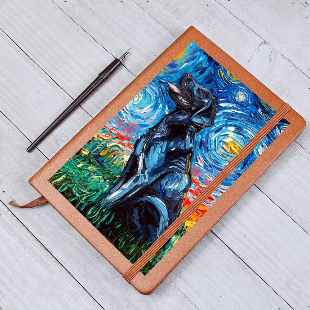 Black Labrador Leather Journal