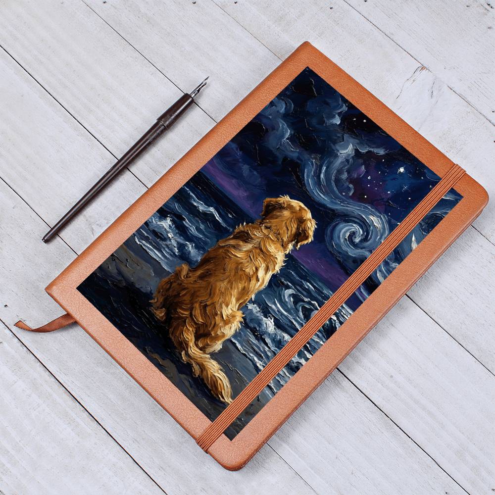Beach Nights - Golden Retriever Leather Journal
