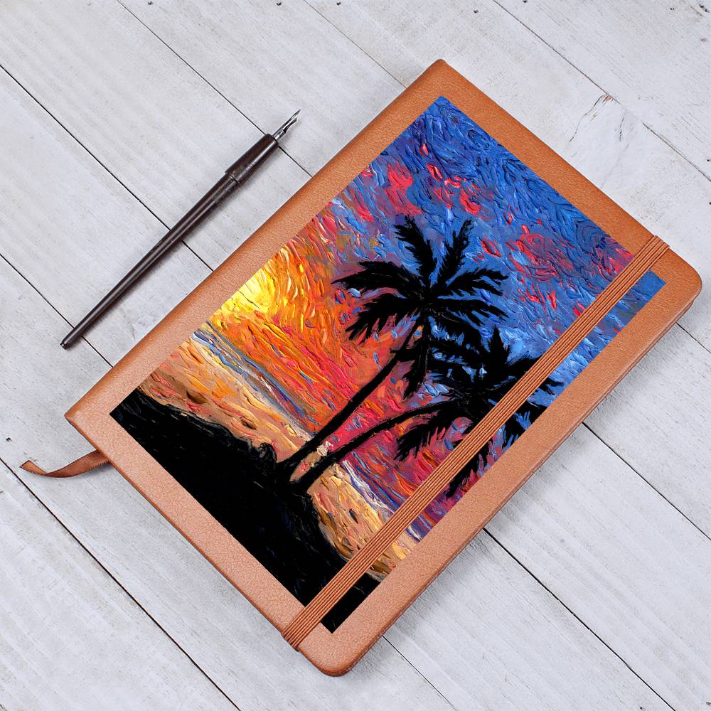 Paradise at Dusk Leather Journal