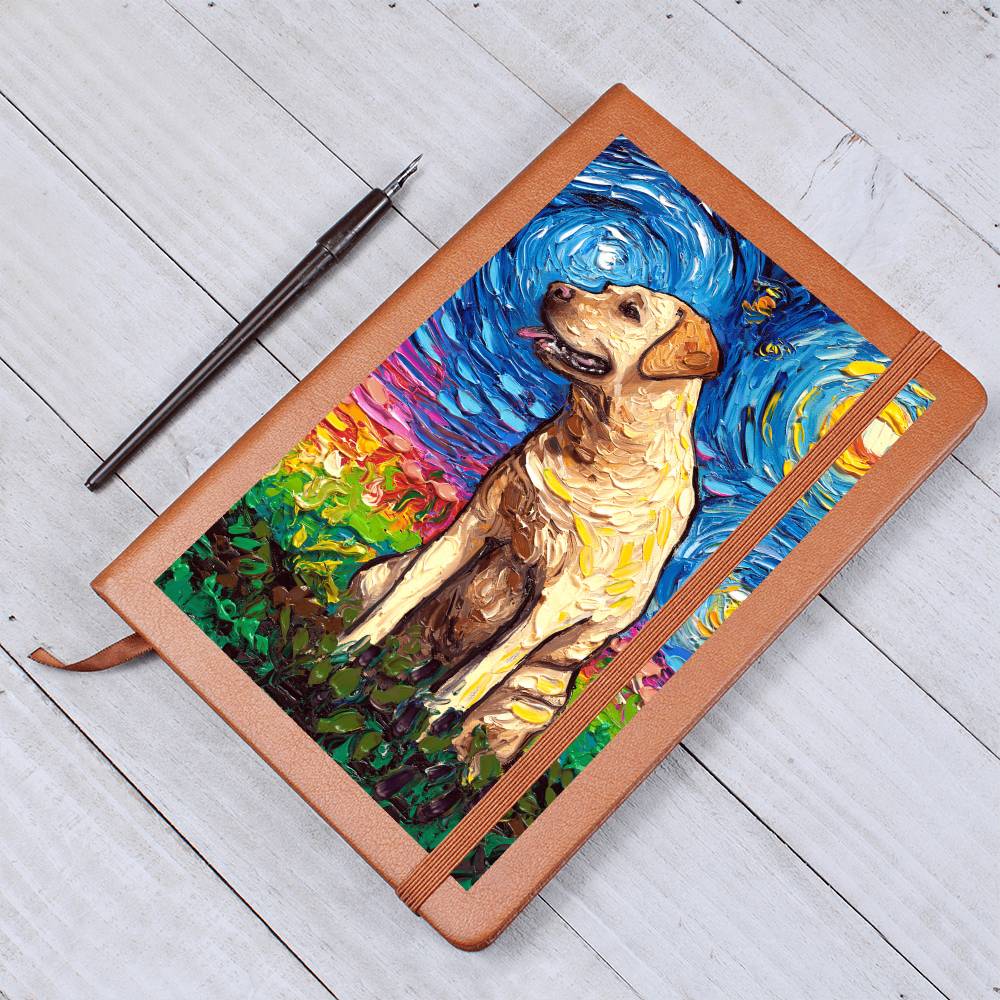 Yellow Labrador Leather Journal