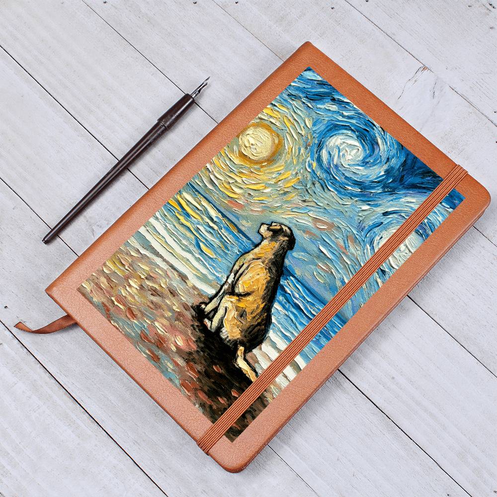 Beach Days - Yellow Labrador Leather Journal