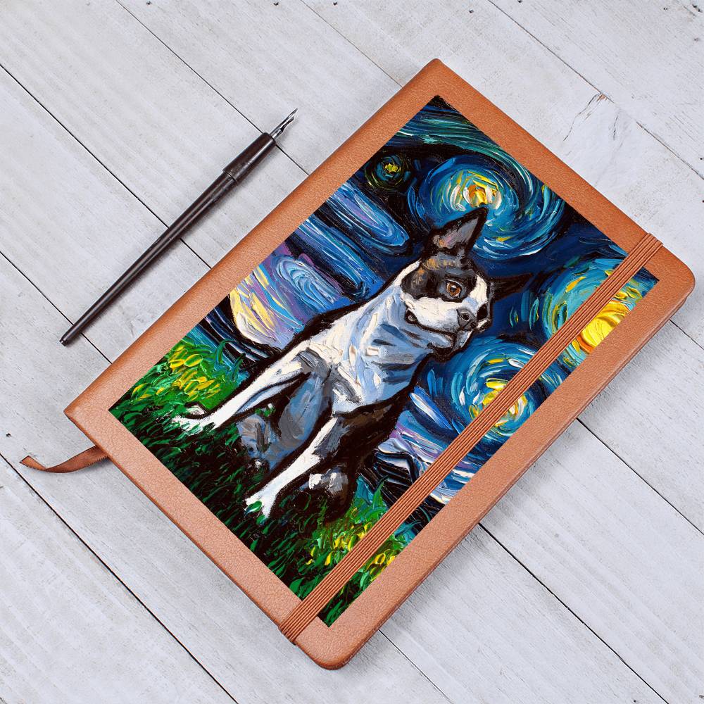 Boston Terrier Leather Journal